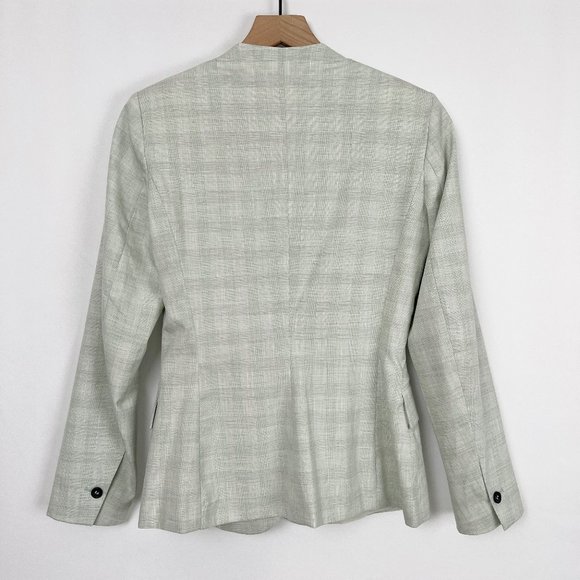 Zara Oversized Plaid Blazer Jacket Preppy Light Academia Plaid Check Relaxed Fit - Picture 4 of 8